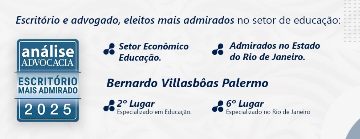 Reconhecimento Análise Advocacia 2025 para o escritório e Bernardo Villasbôas Palermo